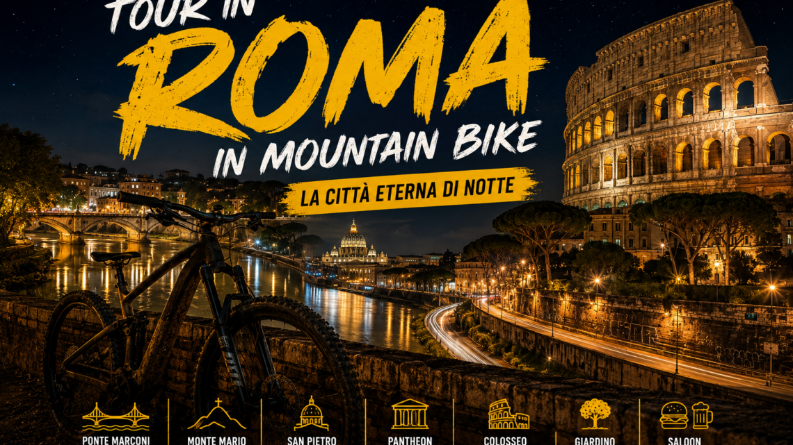 🚵‍♂️ Roma in Mountain Bike di notte: un tour tra monumenti, panorami e storia